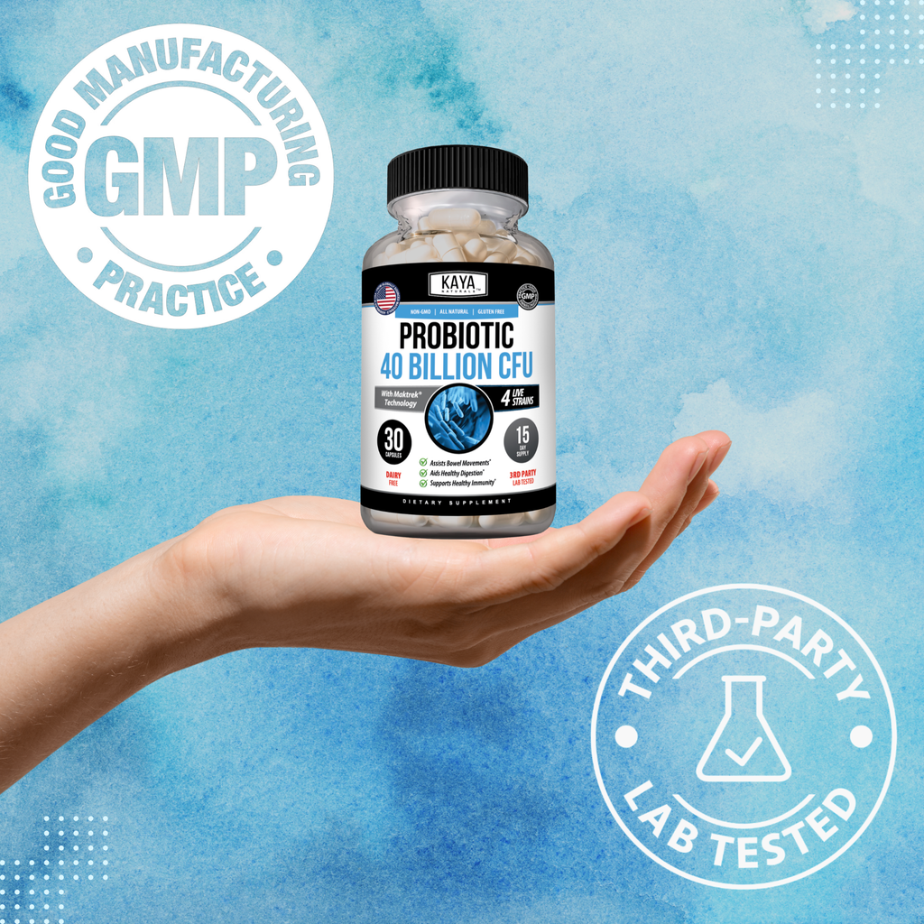 Probiotic 40 Billion CFU – Daily Gut Health & Digestive Support Supplement for Women & Men – Prebiotics + Probiotics