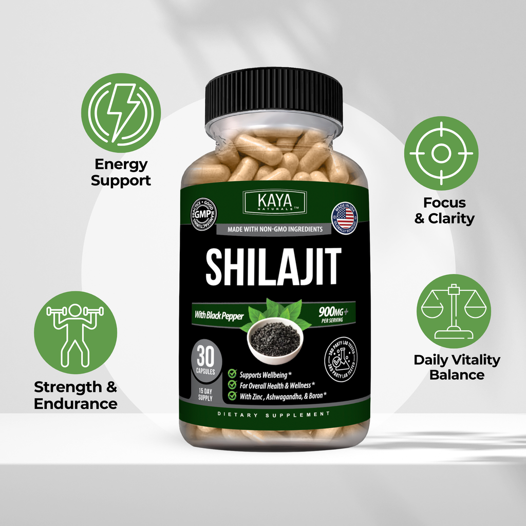 Shilajit – Energy, Strength & Vitality Support – Daily Performance & Endurance Formula – Mineral-Rich Wellness Support