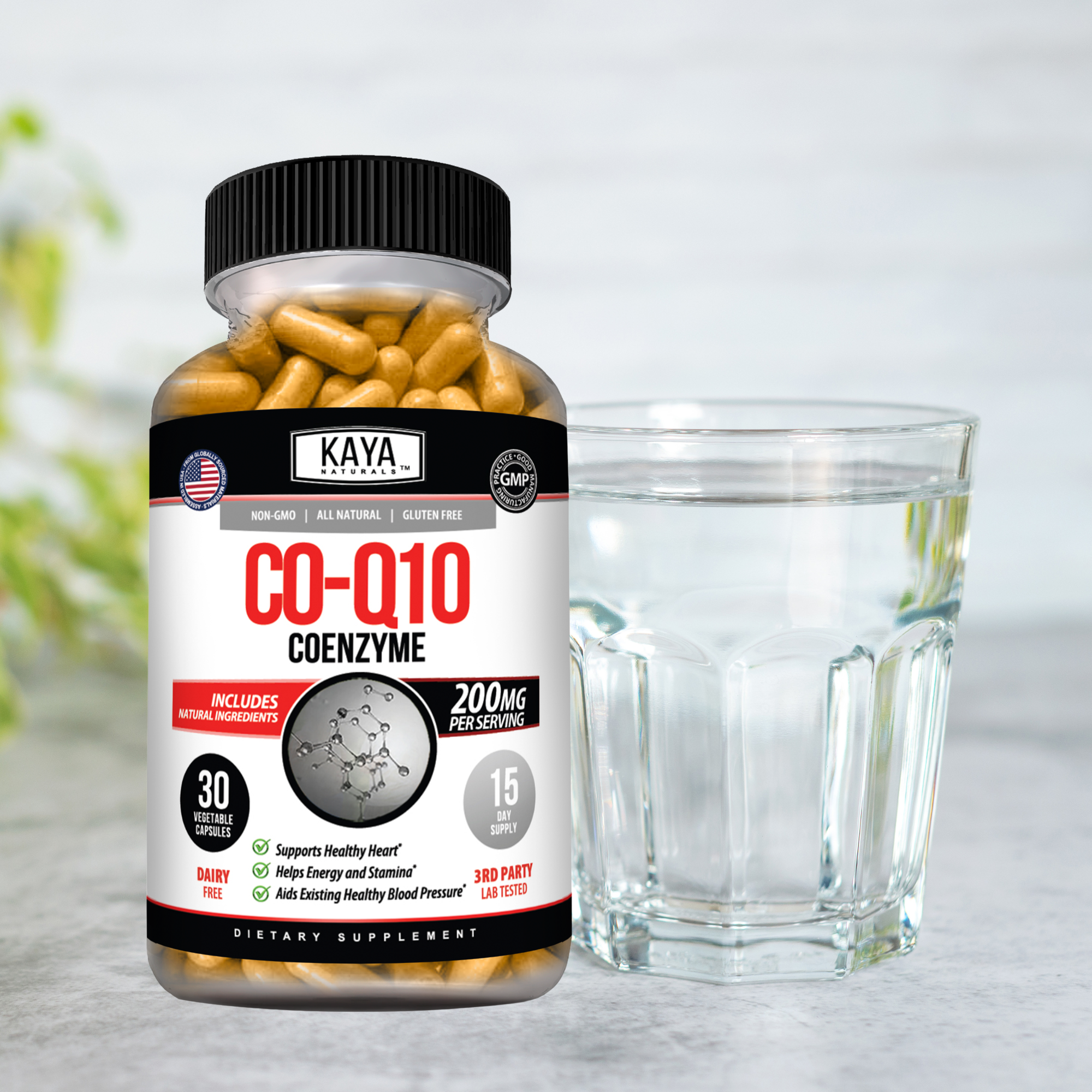 CoQ10 Supplement – Daily Cellular Energy & Heart Wellness Support – Antioxidant Formula for Men & Women