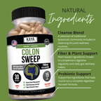 Colon Sweep – Digestive Cleanse & Gut Support – Daily Fiber & Detox Formula – Bloating & Regularity Support