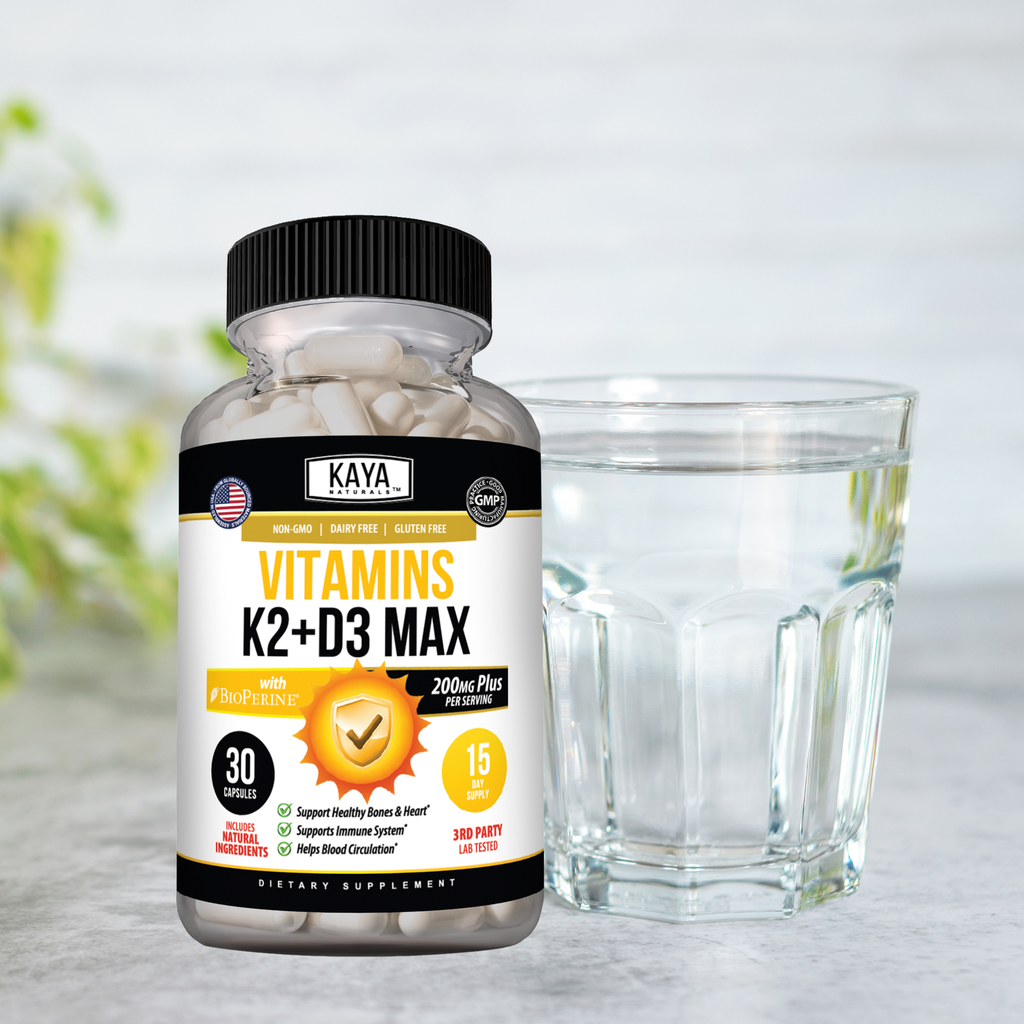 Vitamin K2 + D3 Max – Bone & Calcium Support – Immune & Daily Wellness Formula – High Potency