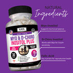 Myo & D-Chiro Inositol Plus – Women’s Hormonal Balance Support – Ovarian Health & Daily Wellness – Vitamin B8 Complex