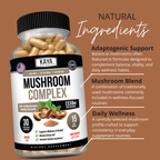 Mushroom Complex – Immune & Cognitive Support – Energy, Focus & Daily Wellness Blend – Multi Mushroom Formula