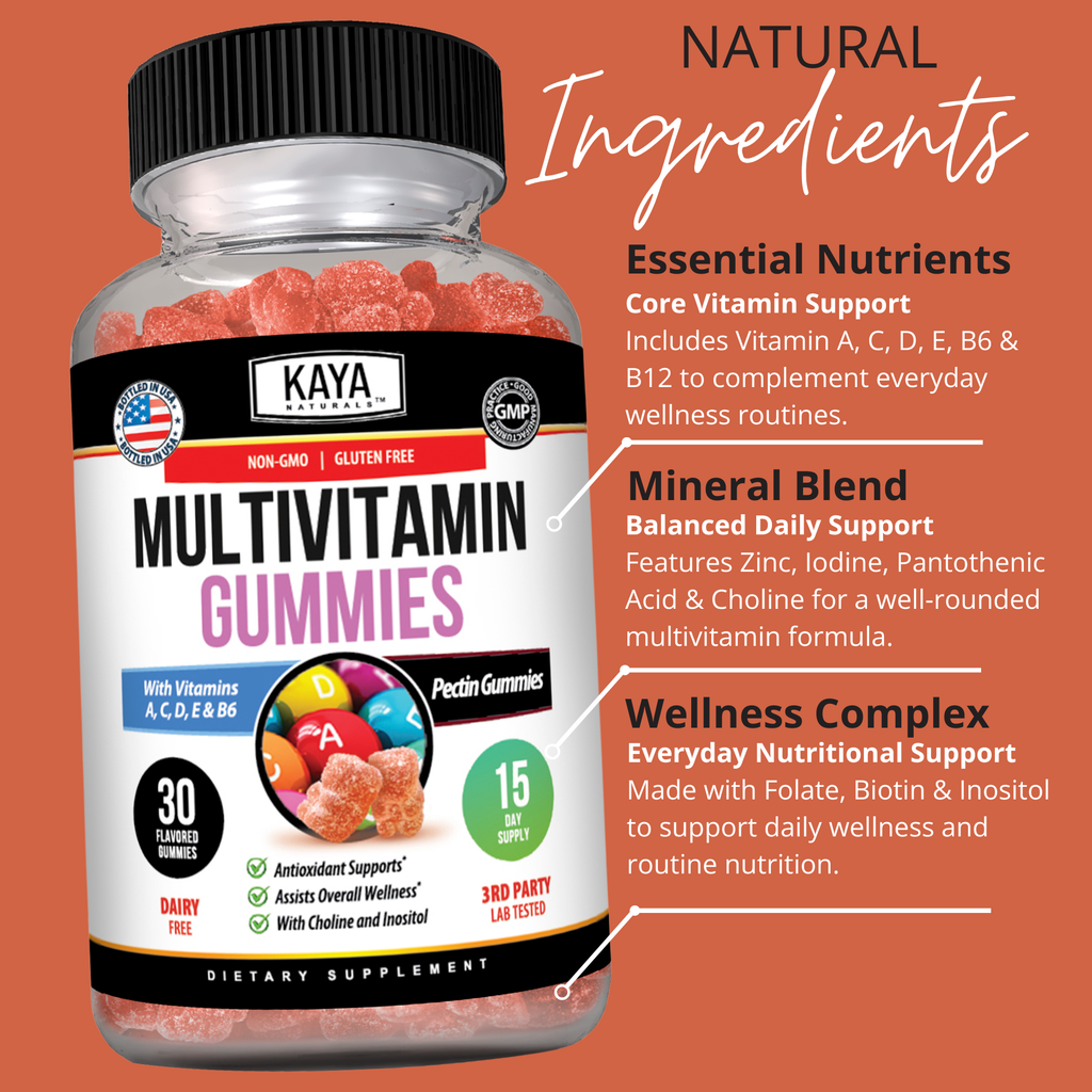 Kaya Naturals Multivitamin Gummies Daily Wellness Support