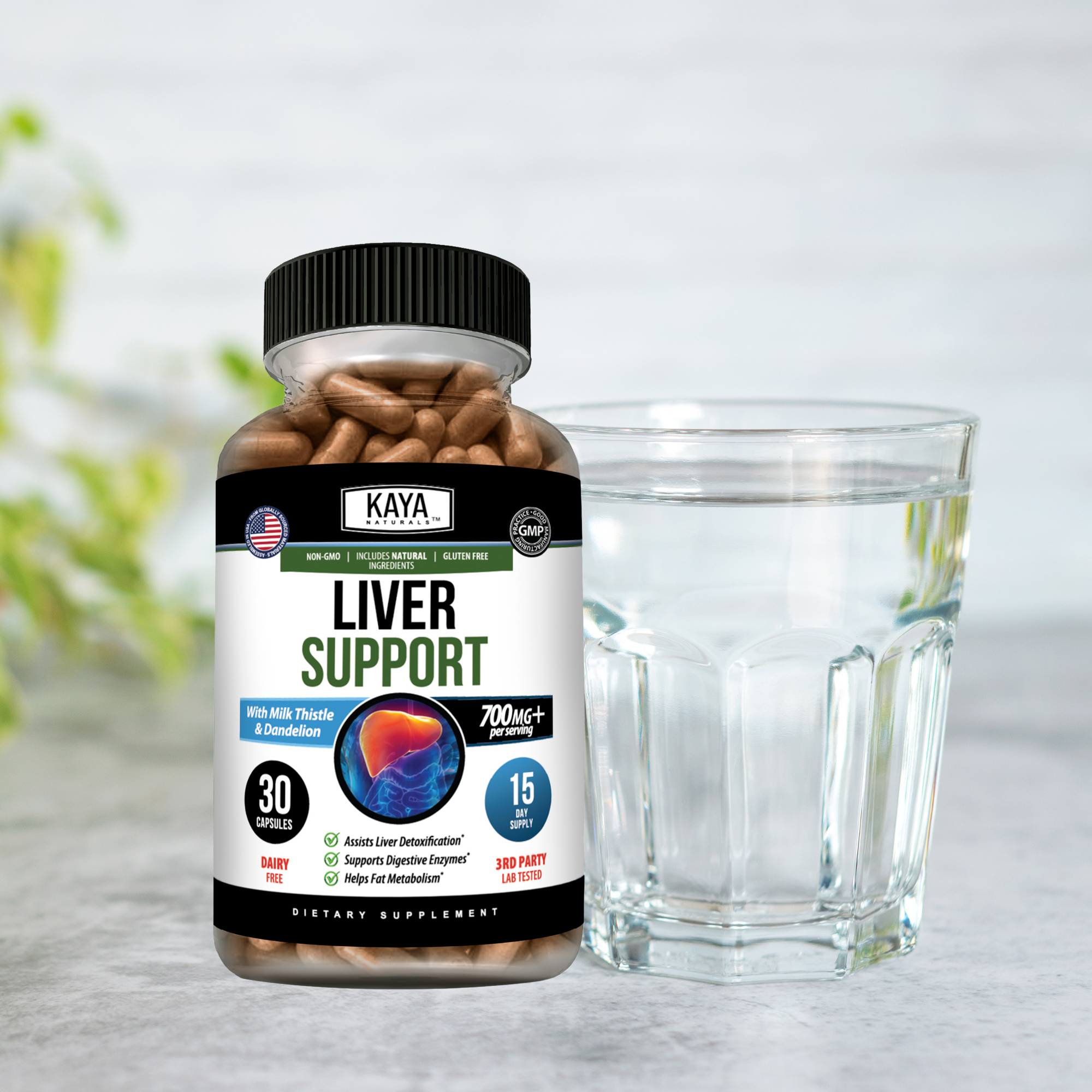 Liver Support – Daily Detox & Cleanse Formula – Liver Health & Digestive Support – Antioxidant Wellness Blend
