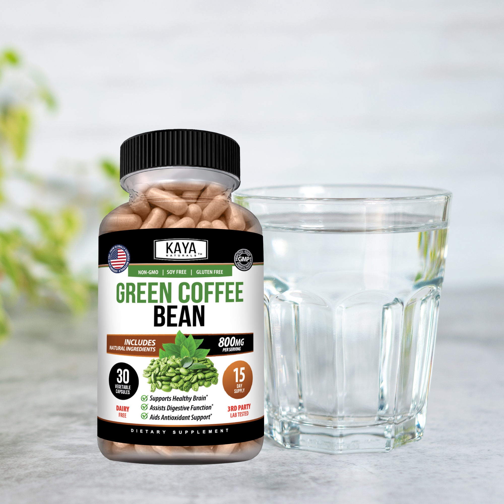 Green Coffee Bean Capsules – Metabolism & Energy Support – Daily Wellness Supplement – Plant-Based Formula