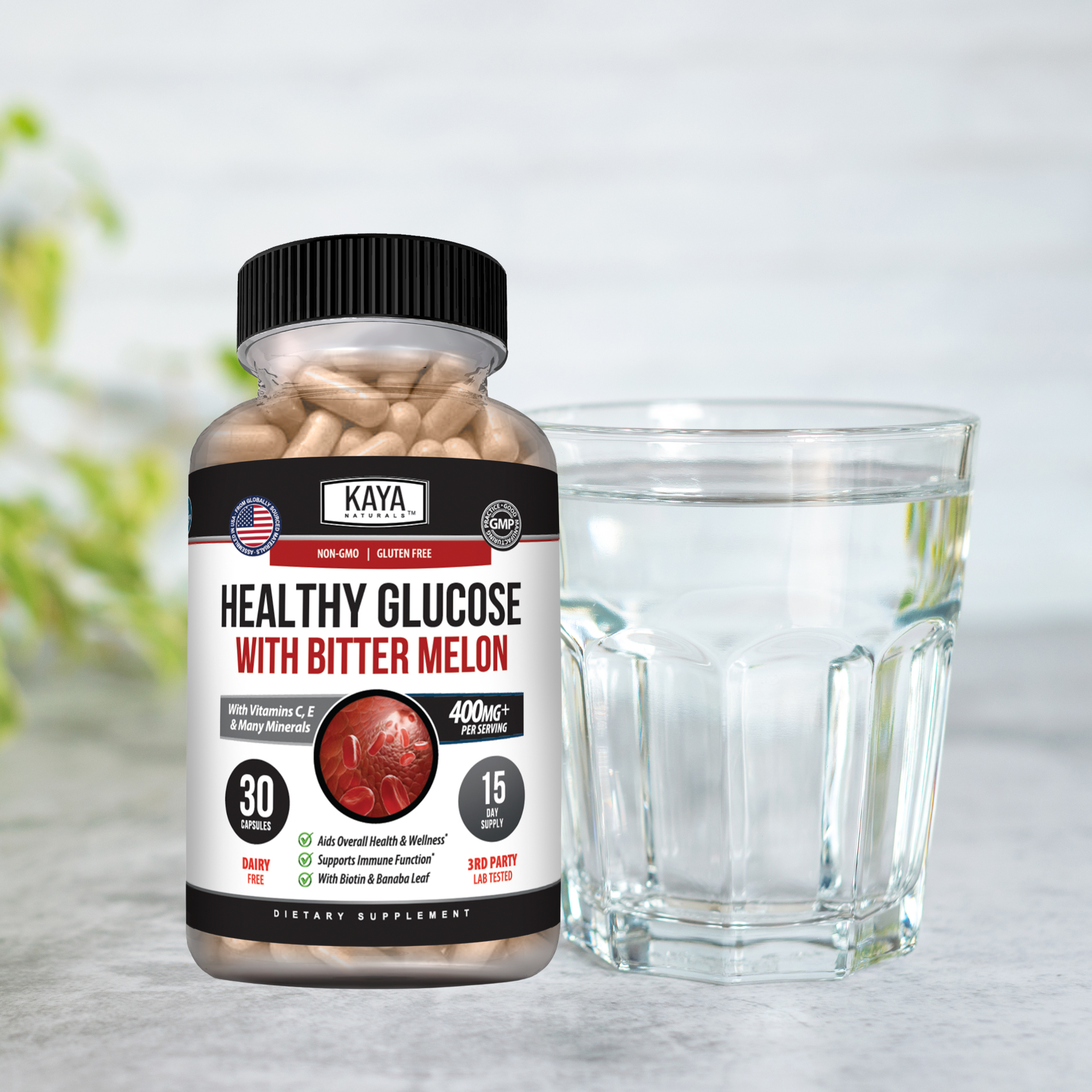Healthy Glucose – Blood Sugar Support Supplement – Metabolic Health & Daily Balance – 20 Herbal Blend