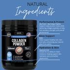 Kaya Naturals Collagen Powder for Hair, Skin & Nails Support, Daily Wellness & Beauty Supplement, Unflavored, 20 oz