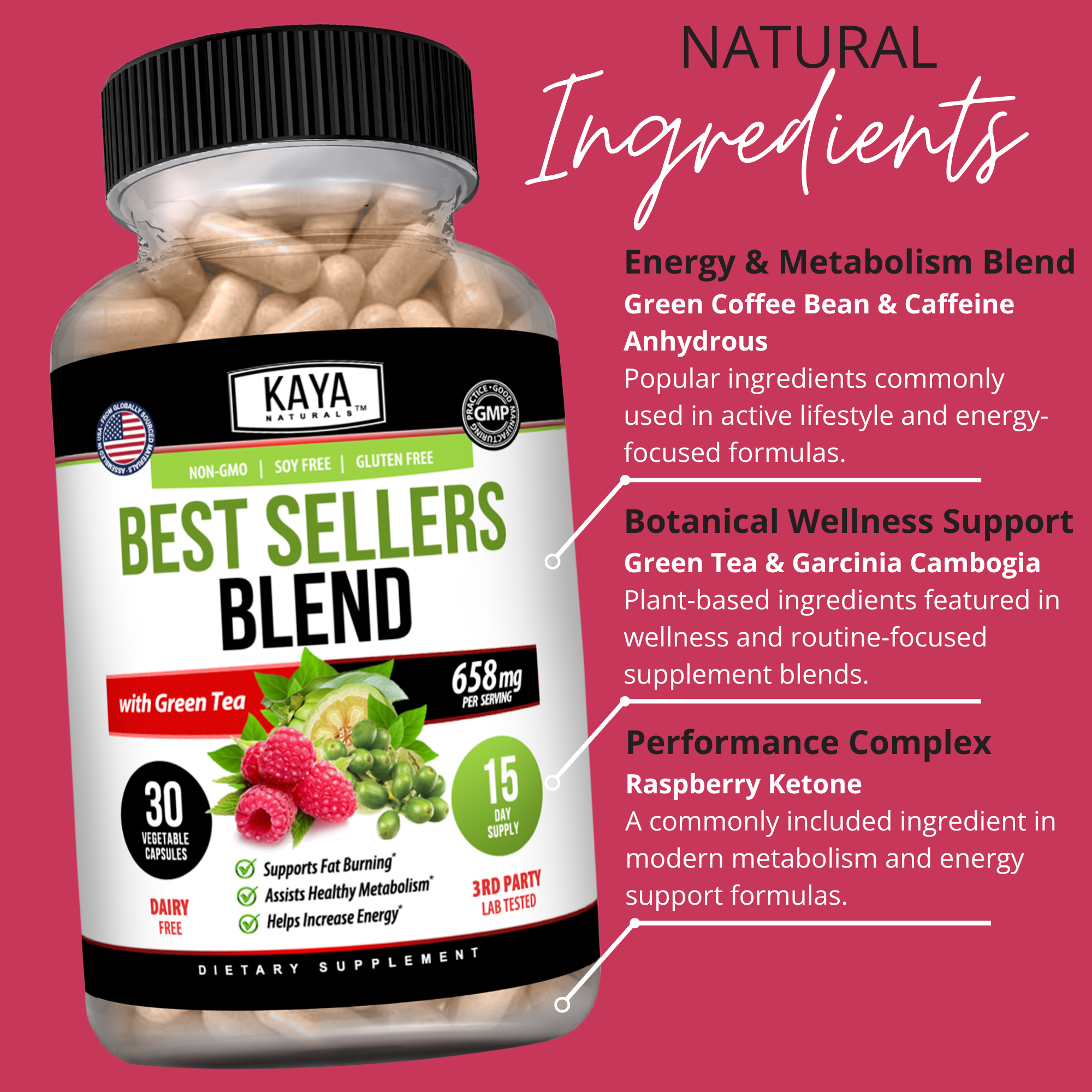 Kaya Naturals Best Sellers Blend - Energy, Metabolism & Active Lifestyle Support