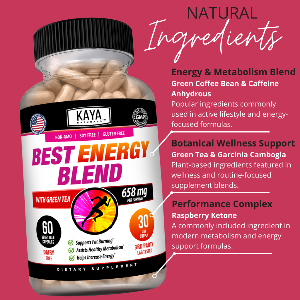 Kaya Naturals Best Energy Blend - Energy, Focus & Active Lifestyle Support