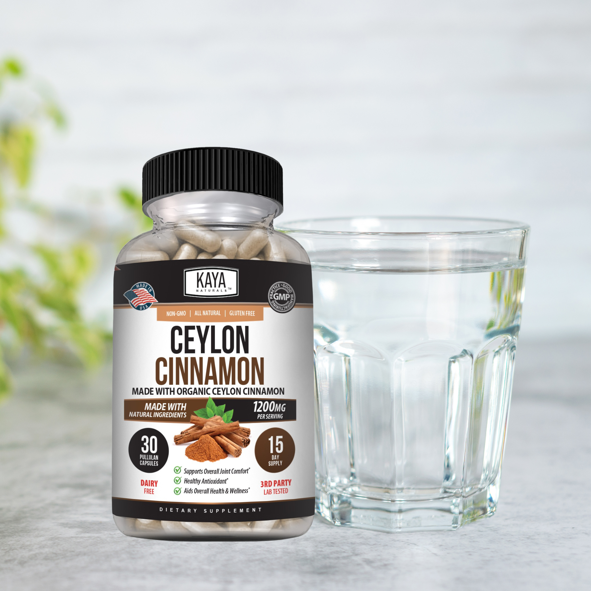 Ceylon Cinnamon Capsules – Daily Wellness & Metabolism Support Supplement – Premium Herbal Formula