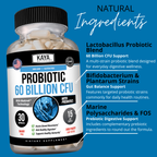 Probiotic 60 Billion CFU – Daily Gut Health & Digestive Support Supplement for Women & Men – Prebiotics + Probiotics (Copy)