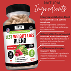 Kaya Naturals Best Weight Loss Blend Daily Energy & Metabolism Support Formula with Green Tea, Green Coffee Bean & Garcinia Cambogia