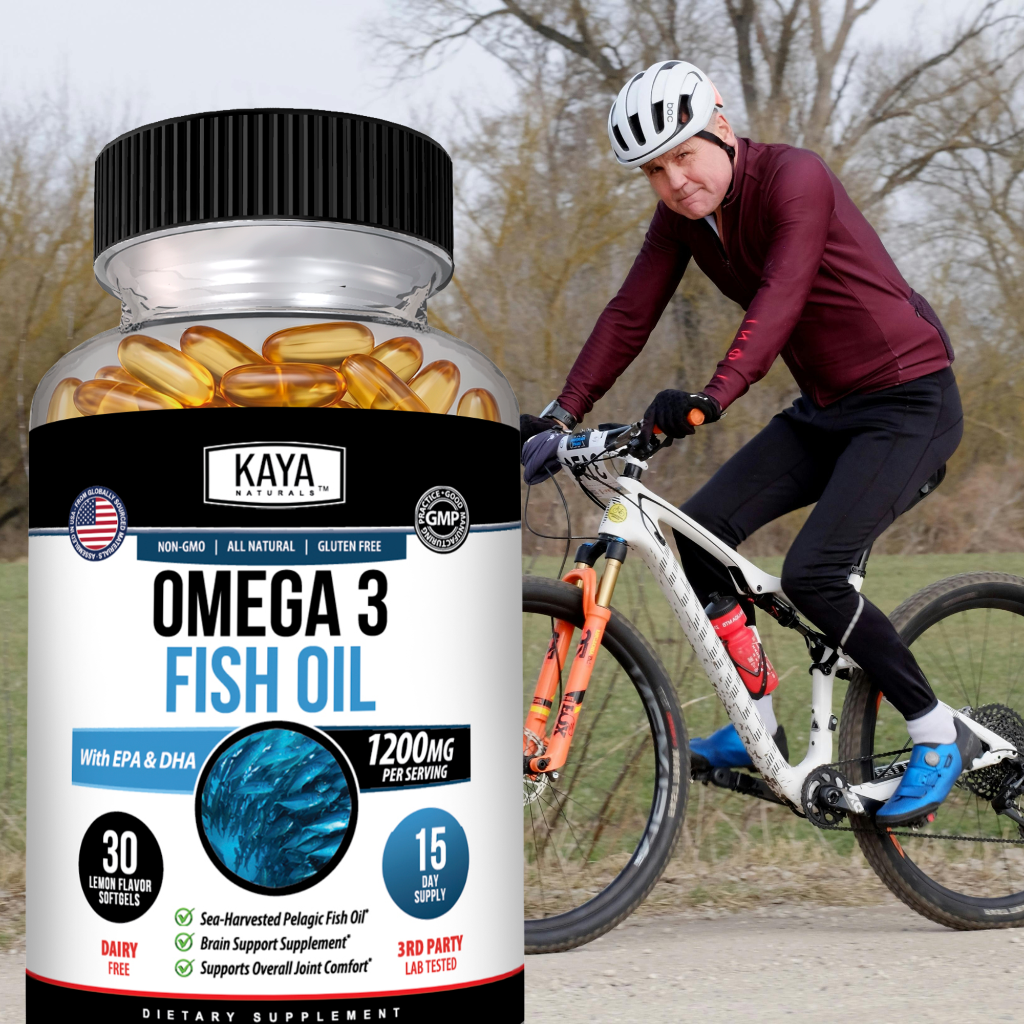 Omega-3 Fish Oil Softgels – EPA & DHA Daily Support – Heart, Brain & Joint Wellness – Easy-to-Swallow Softgels