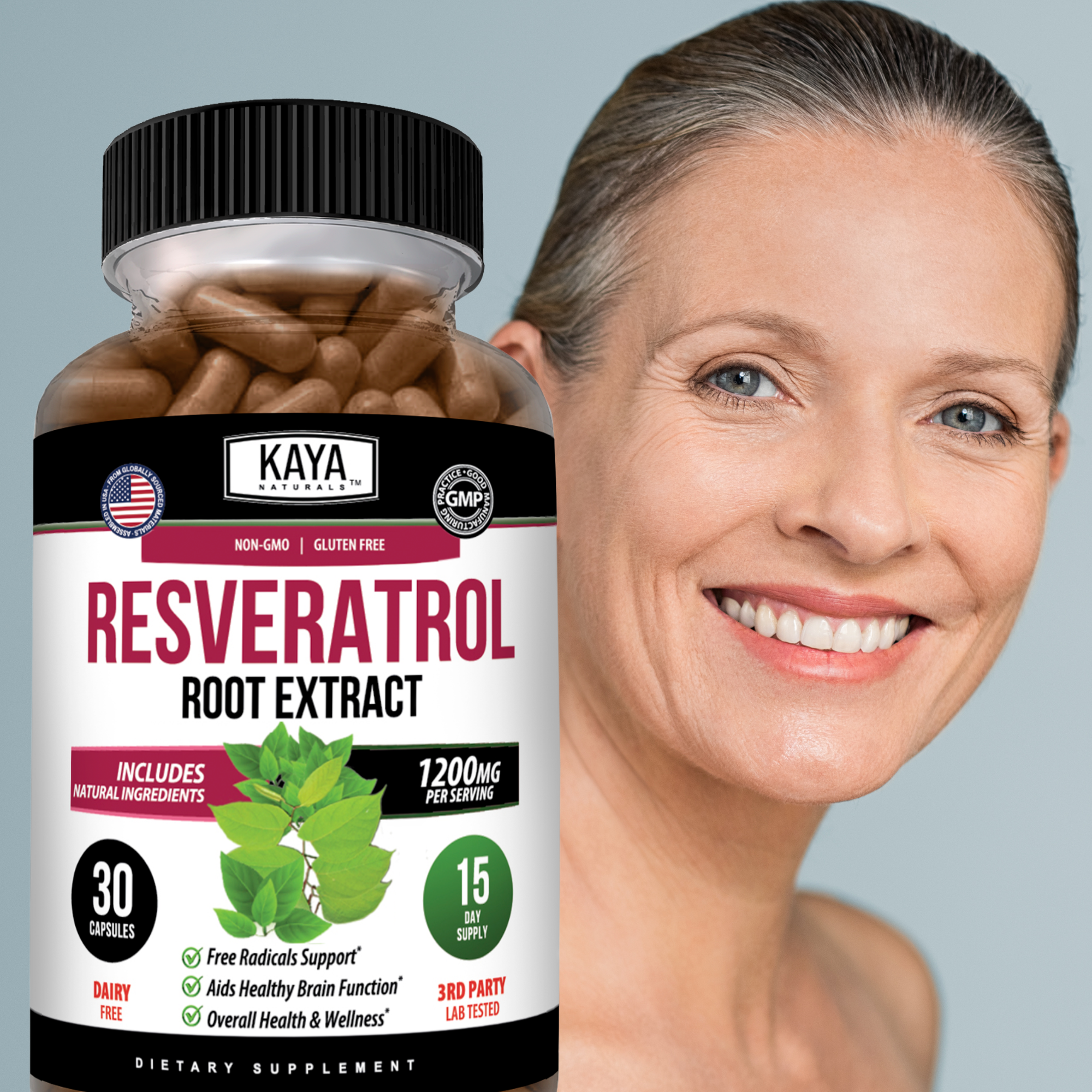 Resveratrol – Antioxidant Support Supplement – Cellular Health & Daily Wellness – Plant-Based Formula