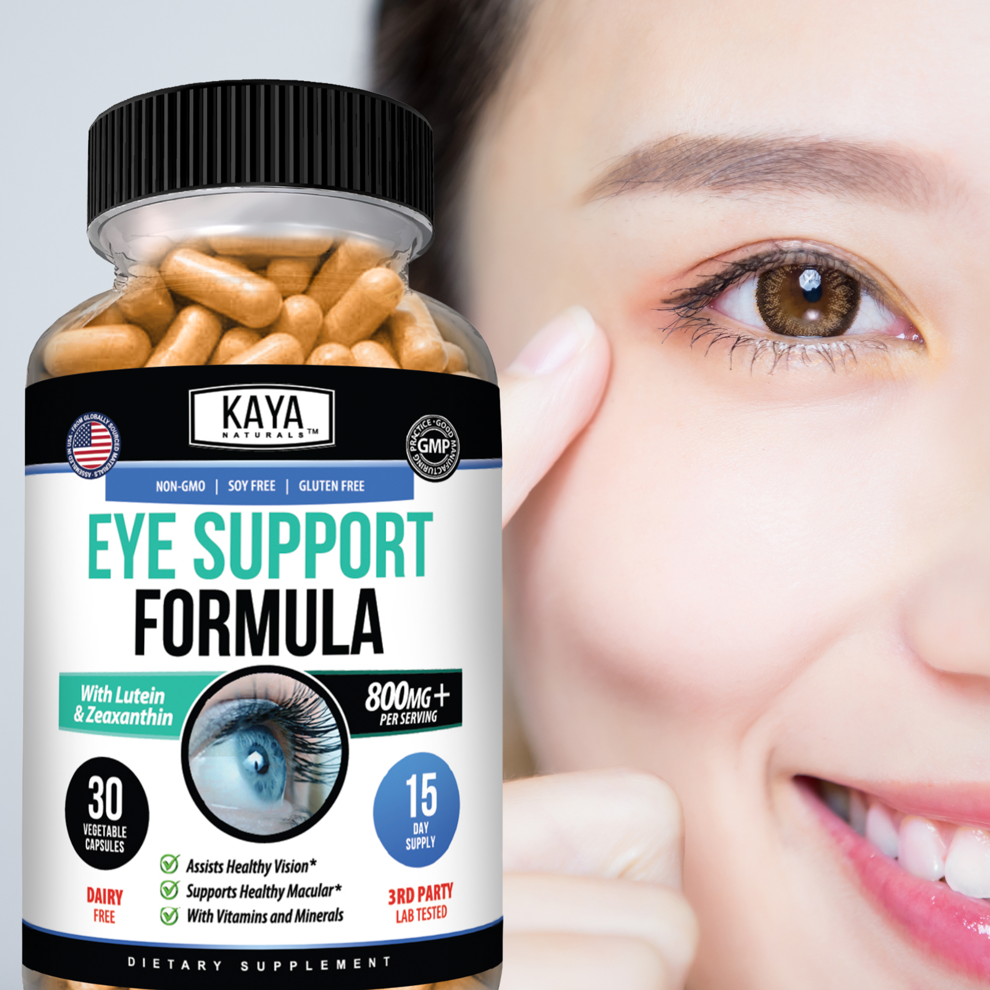 Eye Support Formula – Vision & Eye Health Supplement – Lutein & Zeaxanthin – Daily Wellness