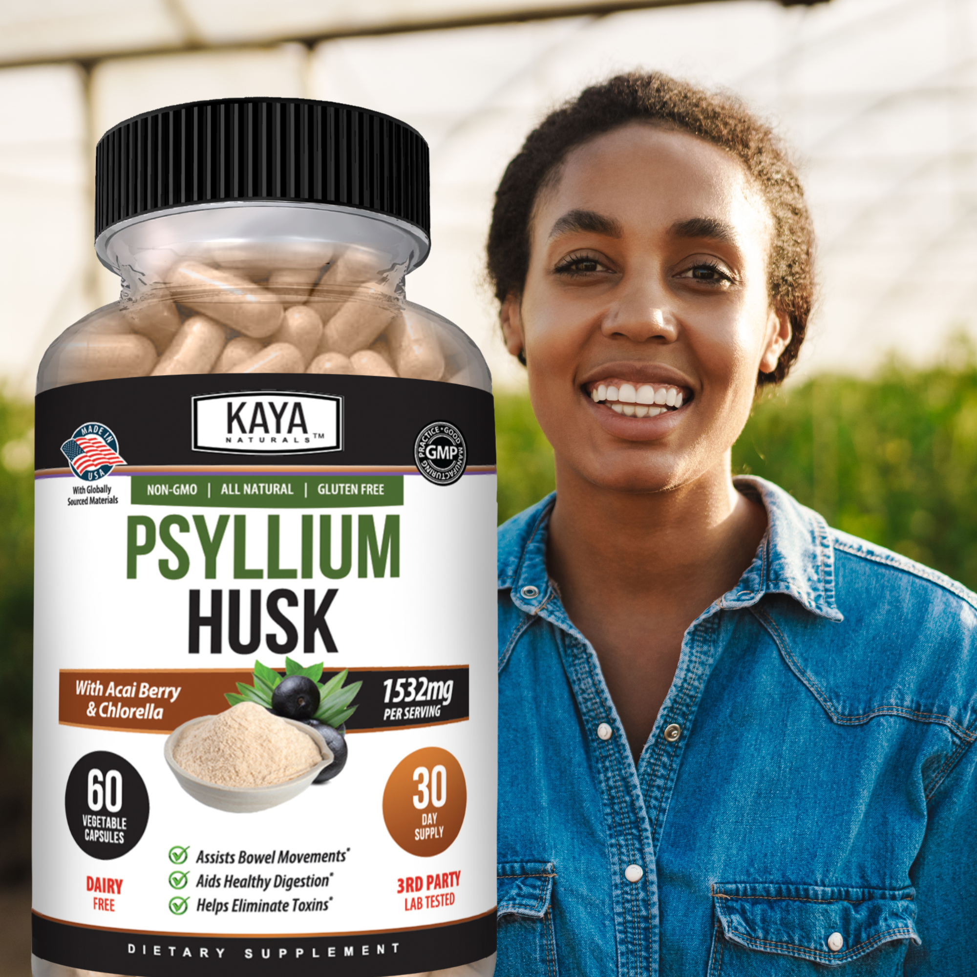 Psyllium Husk – Daily Fiber & Digestive Support – Gut Health & Regularity Formula – Bloating & Cleanse Support