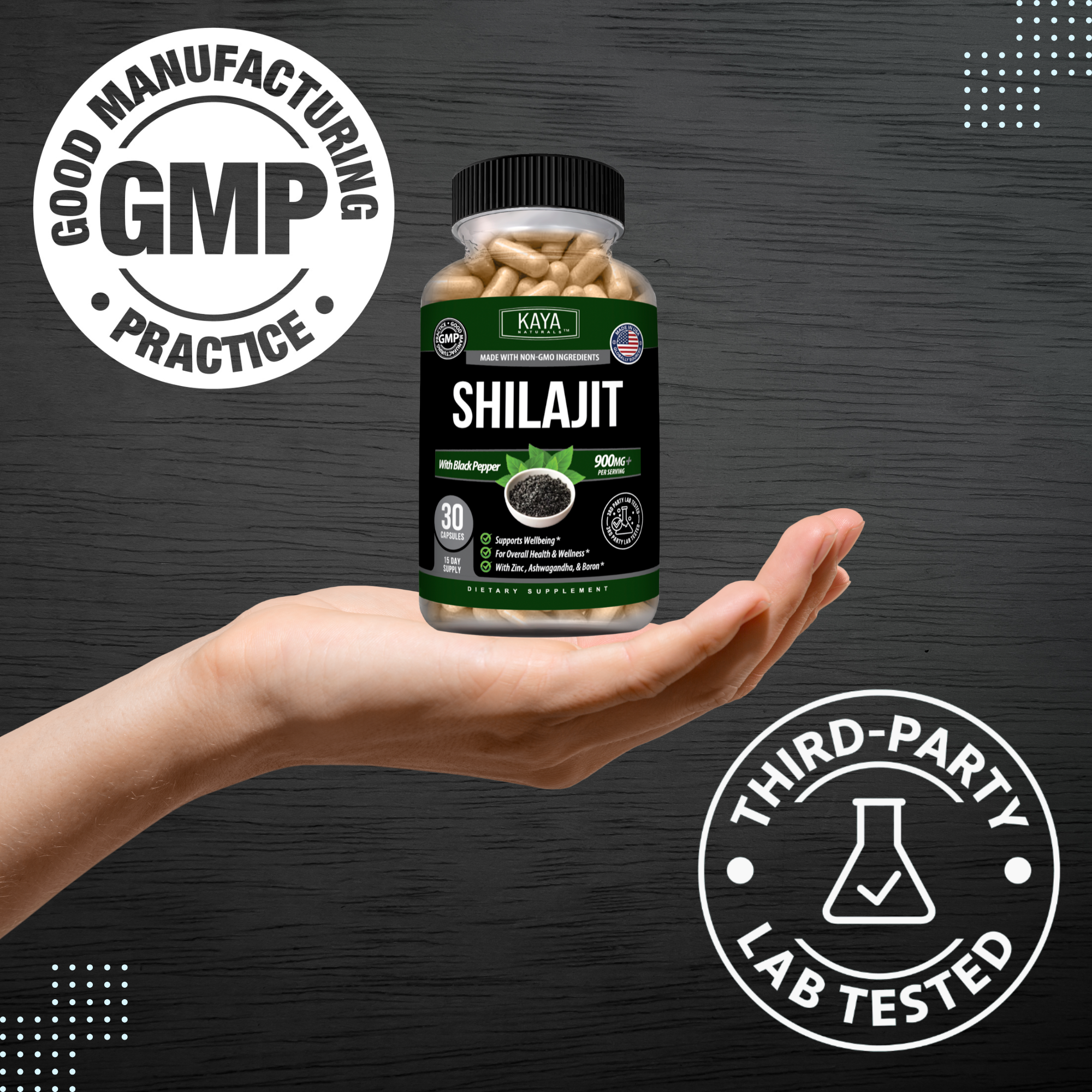 Shilajit – Energy, Strength & Vitality Support – Daily Performance & Endurance Formula – Mineral-Rich Wellness Support