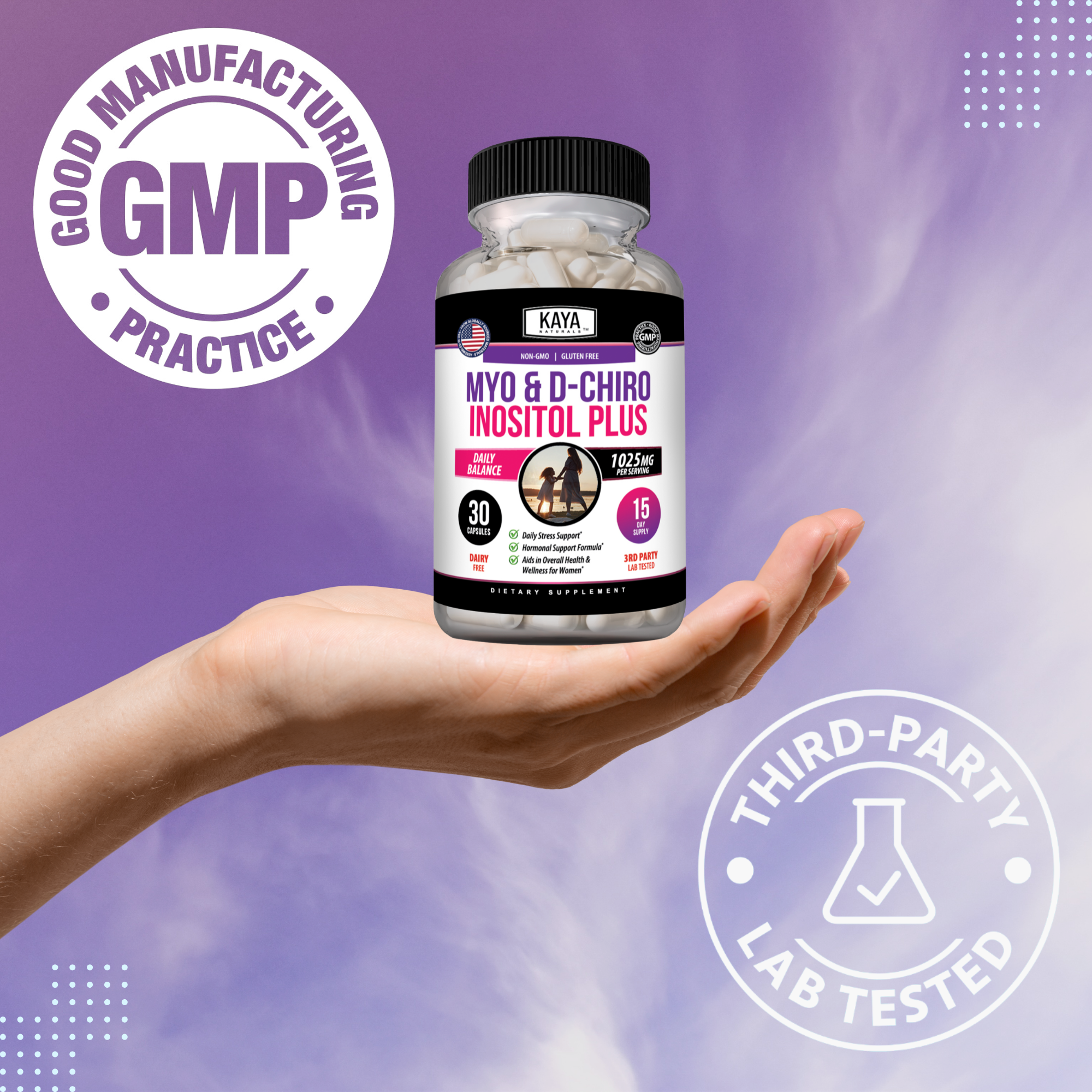Myo & D-Chiro Inositol Plus – Women’s Hormonal Balance Support – Ovarian Health & Daily Wellness – Vitamin B8 Complex