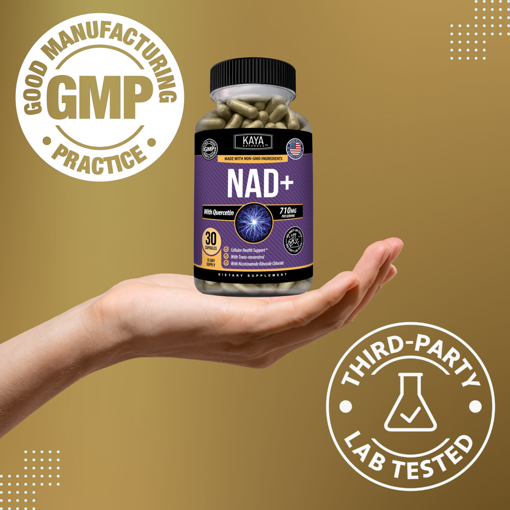 NAD+ Cellular Energy Support – Nicotinamide Riboside, Resveratrol, Quercetin & Absorption Blend for Healthy Aging & Vitality