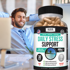Kaya Naturals Daily Stress Support - Calm, Relaxation & Mood Balance Supplement Capsules