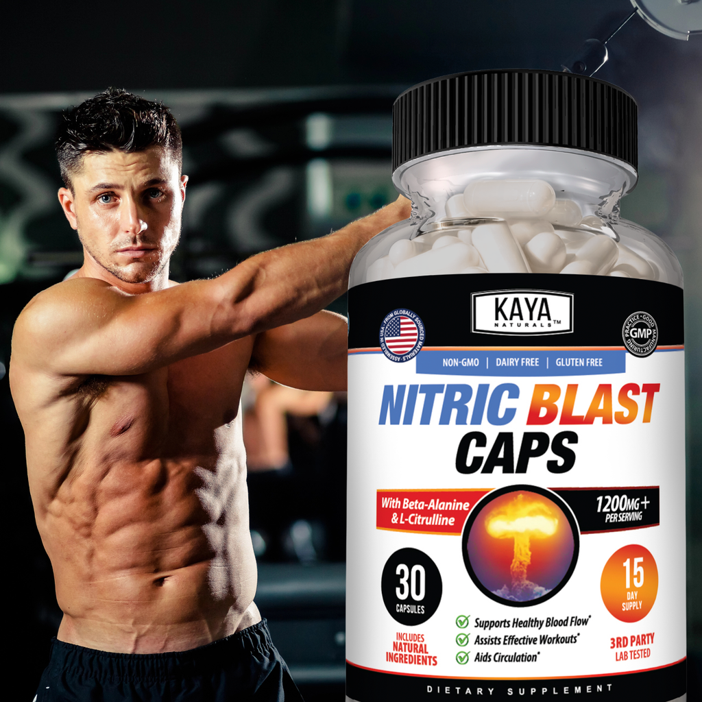 Nitric Blast Capsules – Nitric Oxide Support Formula – Pre-Workout Energy & Performance Support – Endurance & Pump Formula
