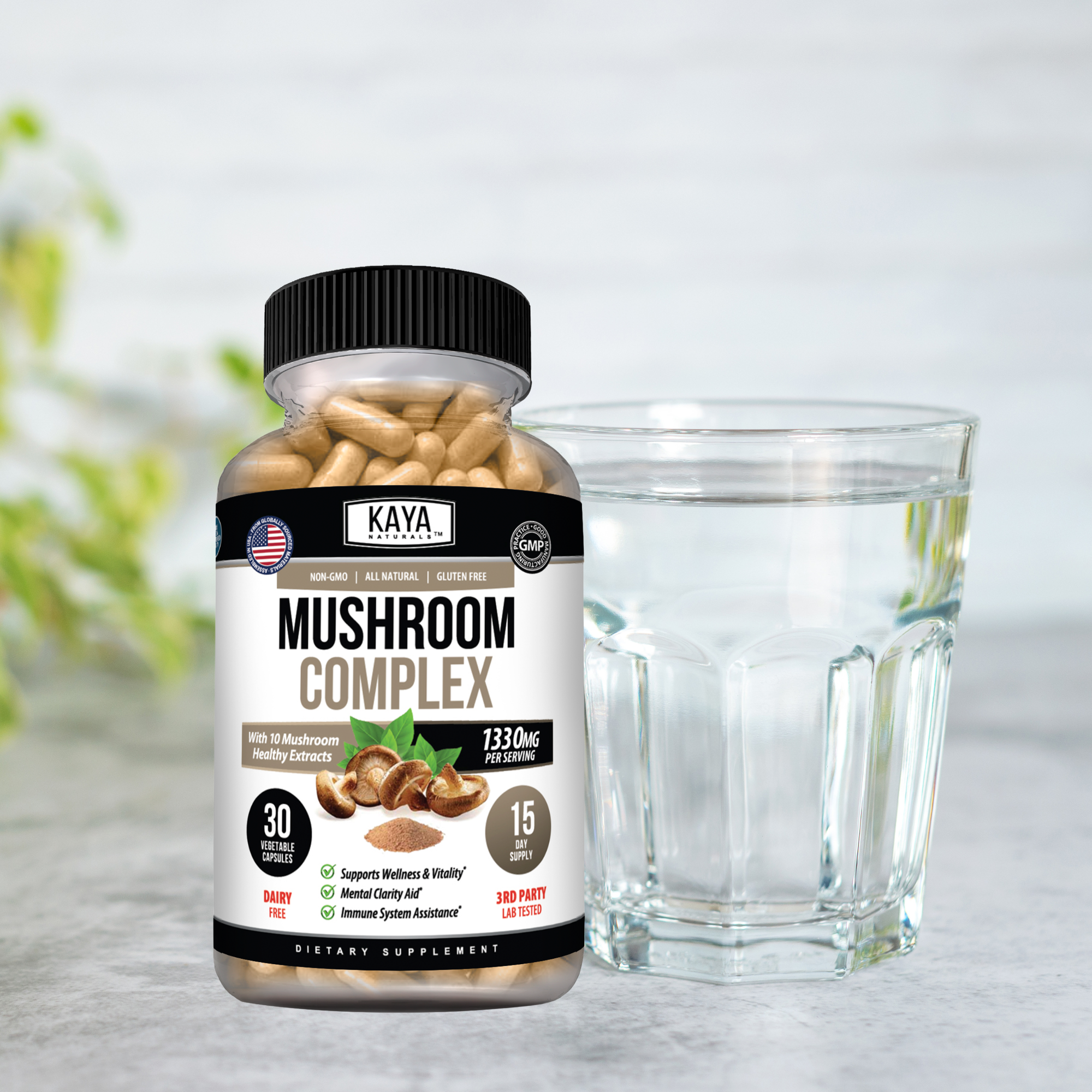 Mushroom Complex – Immune & Cognitive Support – Energy, Focus & Daily Wellness Blend – Multi Mushroom Formula