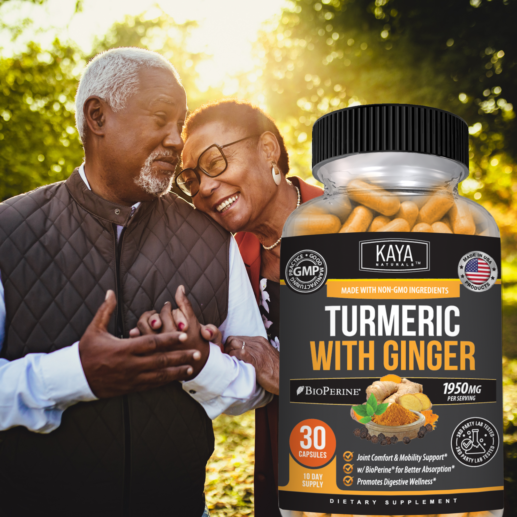 Turmeric with Ginger – Joint & Mobility Support – Daily Inflammation Balance & Antioxidant Formula – Digestive Wellness Support