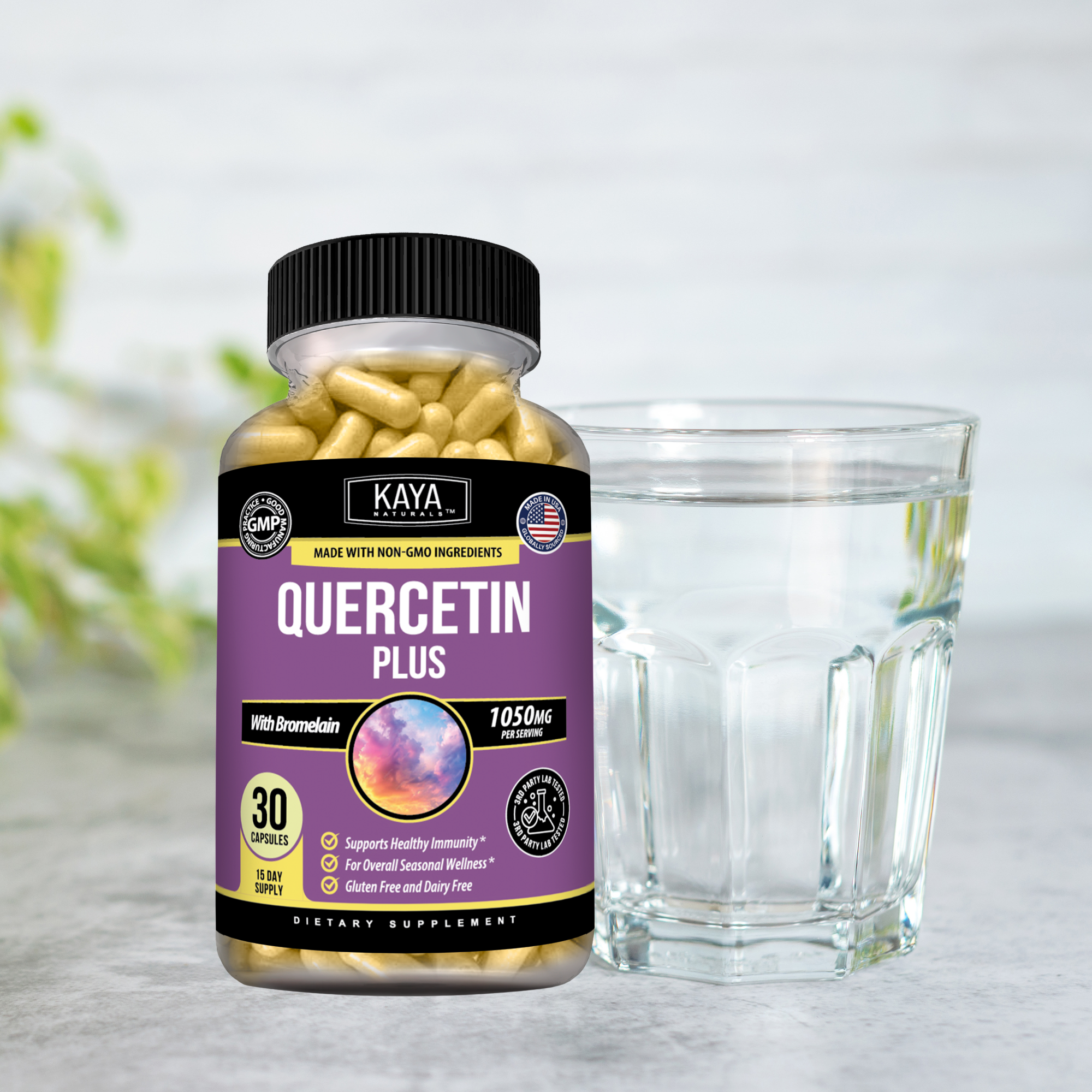 Quercetin Immune Support – Antioxidant Formula for Seasonal Wellness, Cellular Health and Daily Defense