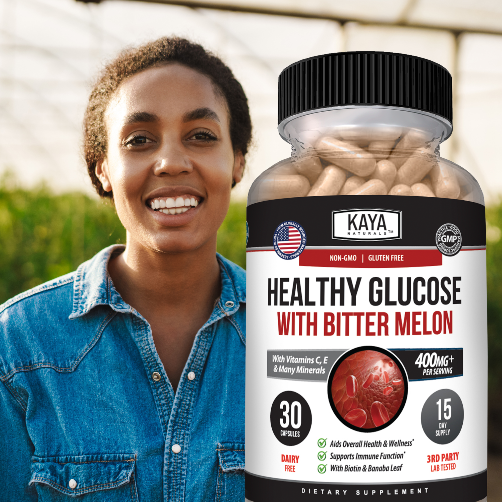 Healthy Glucose – Blood Sugar Support Supplement – Metabolic Health & Daily Balance – 20 Herbal Blend