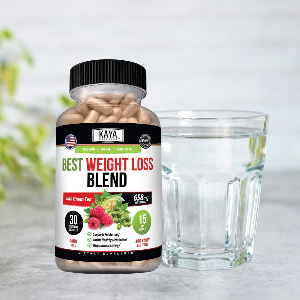 Kaya Naturals Best Weight Loss Blend Daily Energy & Metabolism Support Formula with Green Tea, Green Coffee Bean & Garcinia Cambogia