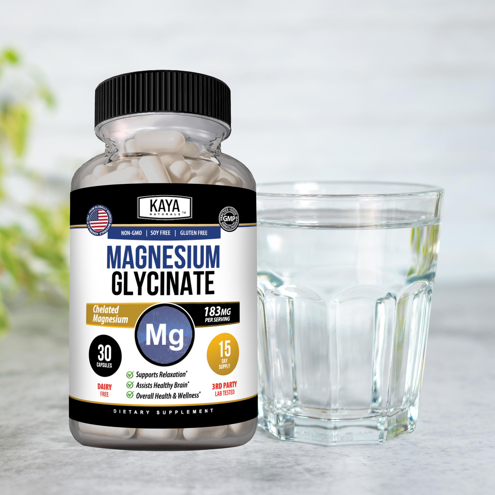 Magnesium Glycinate – Highly Absorbable Magnesium Supplement for Muscle, Relaxation & Daily Wellness Support