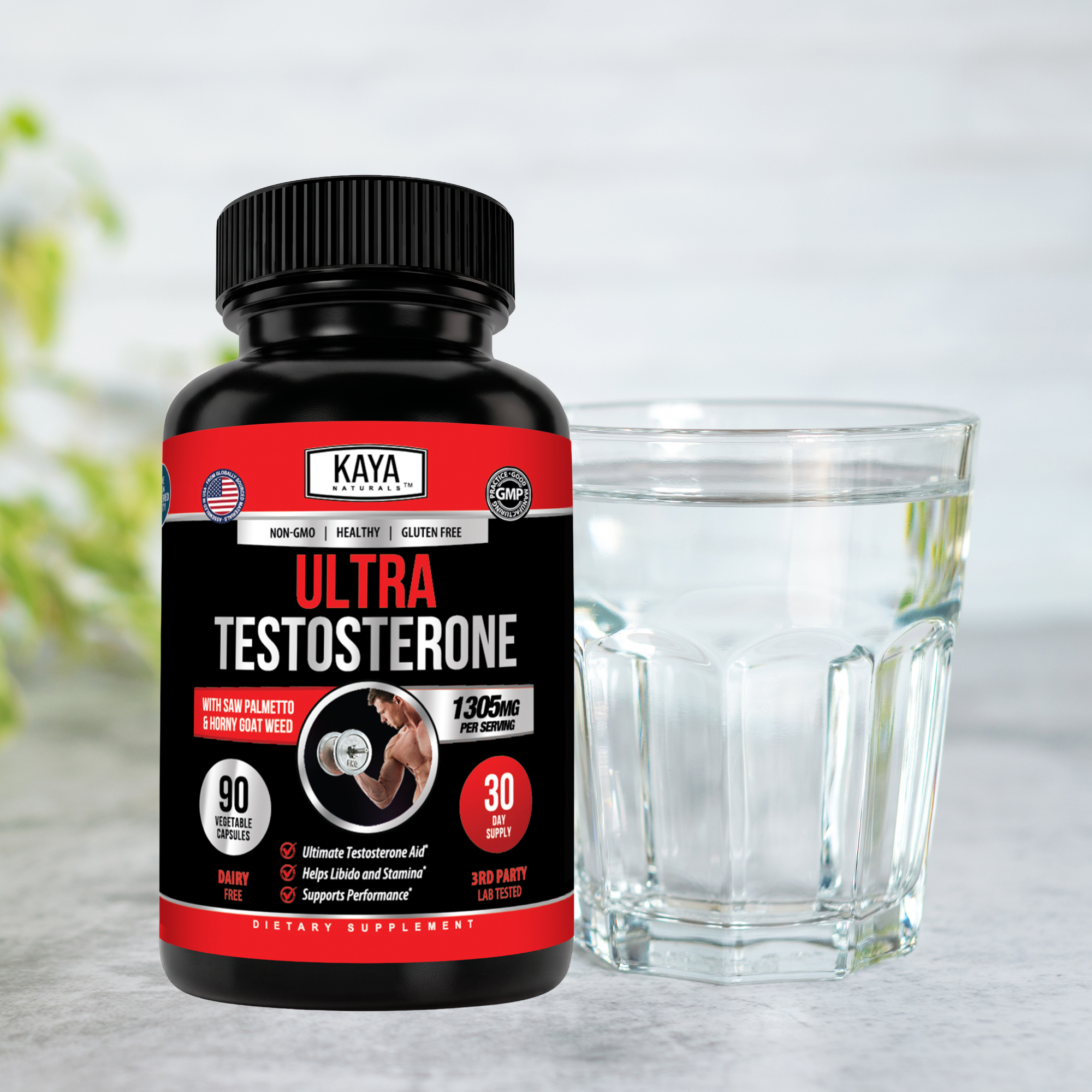 Ultra Testosterone Support for Men – Energy, Strength & Vitality Formula – Daily Performance & Endurance Support