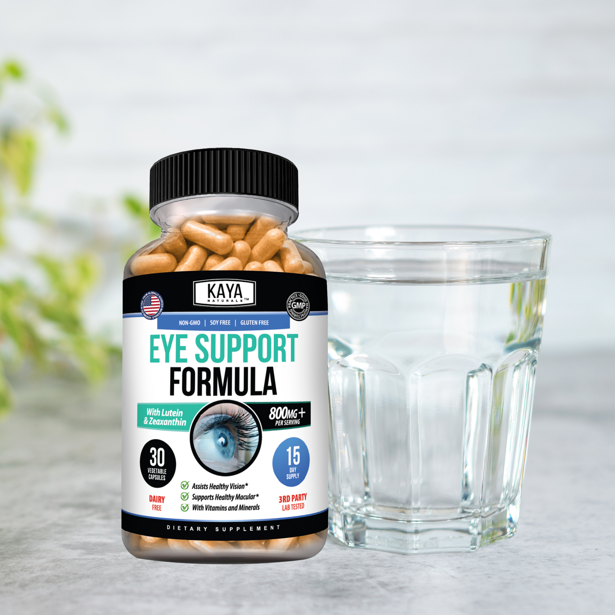 Eye Support Formula – Vision & Eye Health Supplement – Lutein & Zeaxanthin – Daily Wellness
