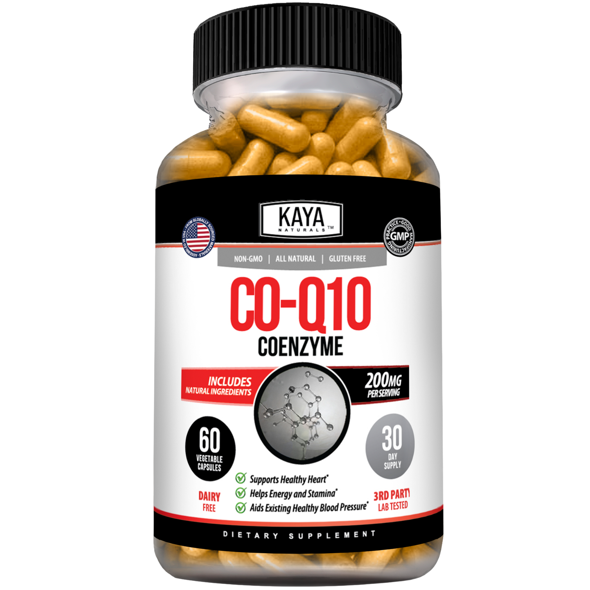 CoQ10 Supplement – Daily Cellular Energy & Heart Wellness Support – Antioxidant Formula for Men & Women