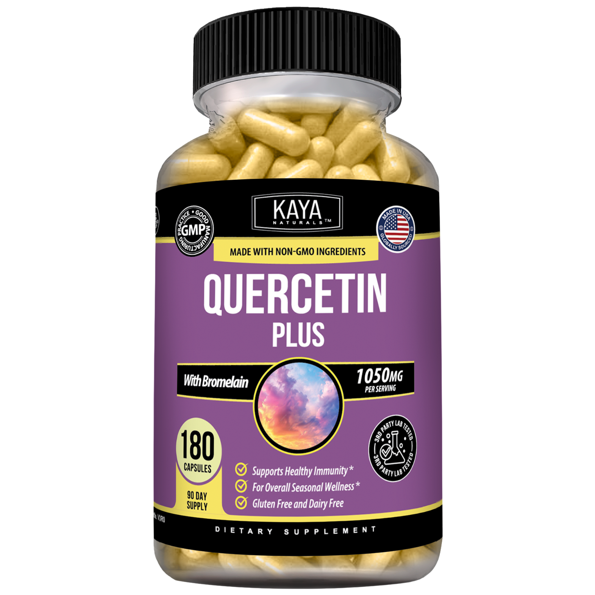 Quercetin Immune Support – Antioxidant Formula for Seasonal Wellness, Cellular Health and Daily Defense